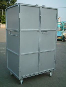 貴重品台車（Ｌ型鉄板貼りカゴ車）